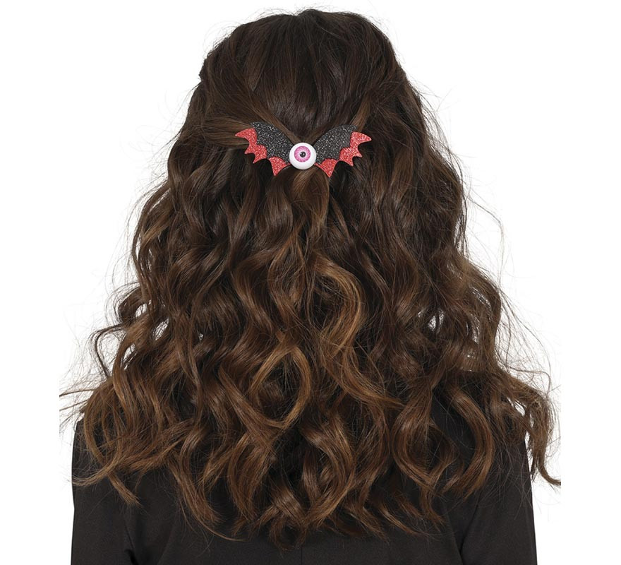 2 Barrettes à cheveux chauve-souris avec oeil pour fille-B