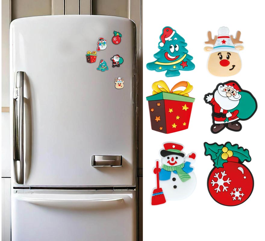 48 Assorted Christmas Magnets, 5 cm in Size-B