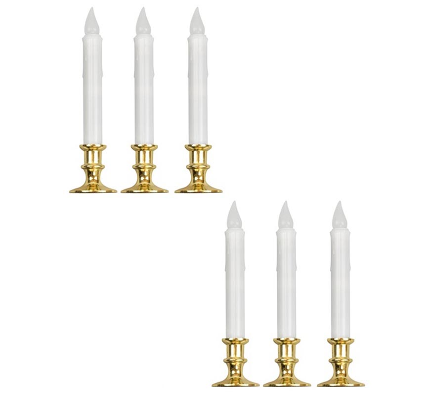 6 Velas Led de 23 cm-B