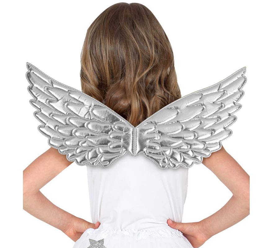 Alas de Tejido plata Infantiles de 43x22 cm-B