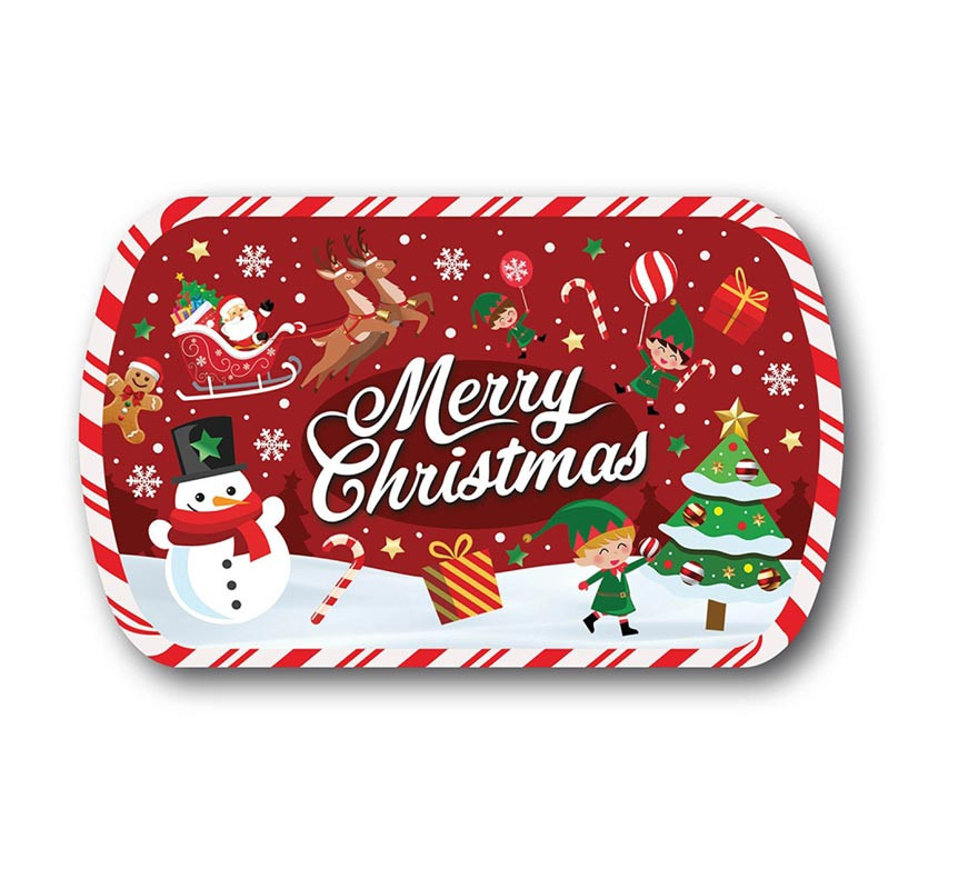 Merry Christmas pvc tray 39x24 cm-B