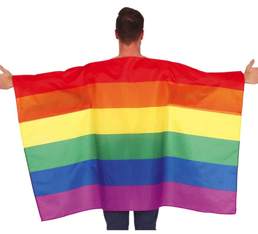 Bandeira de capa arco-íris 145 x 90 cm-B