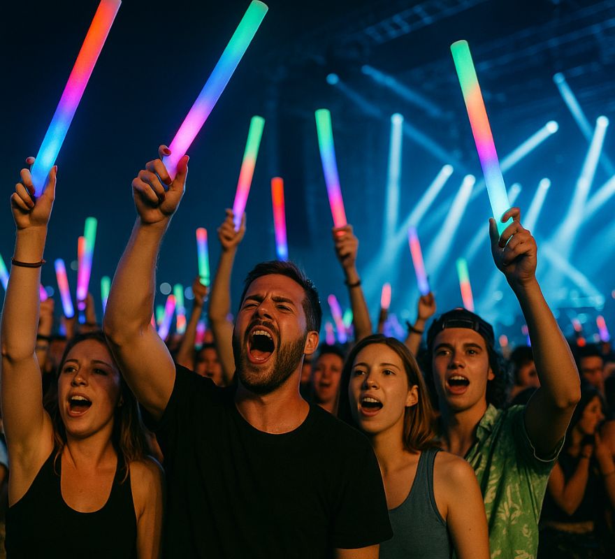 Bastão de espuma LED de 46,5 cm para festas noturnas-B Bastão de espuma LED de 46,5 cm para festas noturnas-B