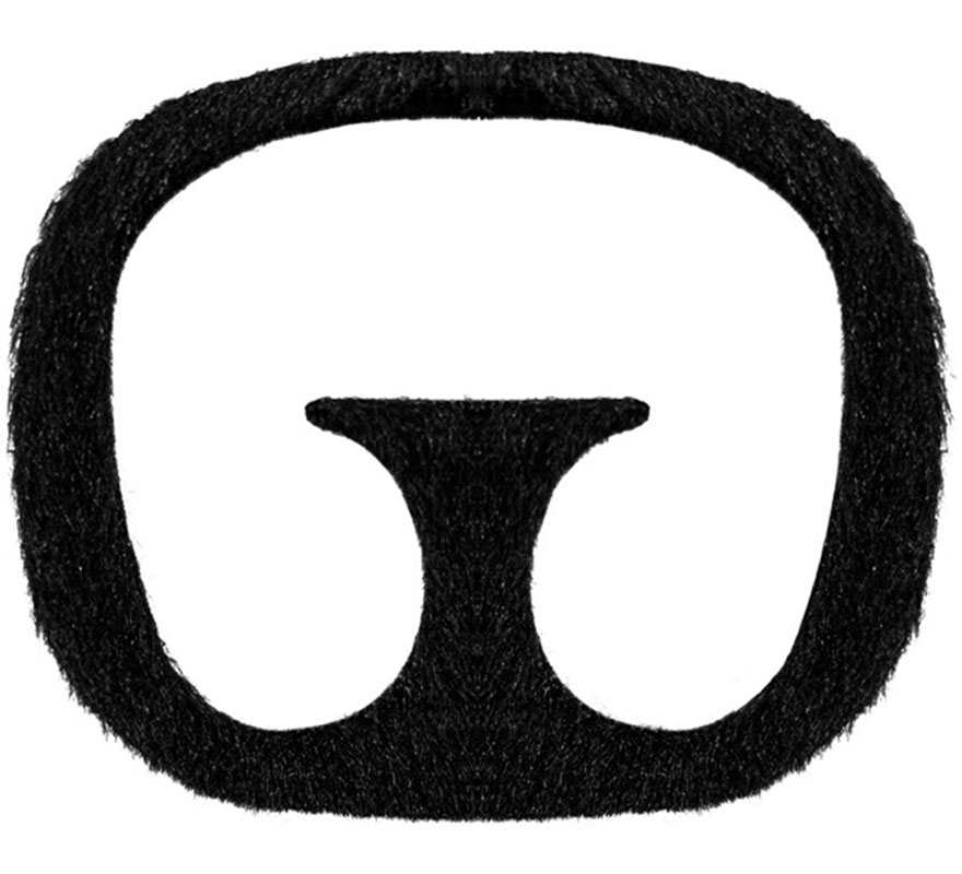 Bigode preto e cavanhaque-B