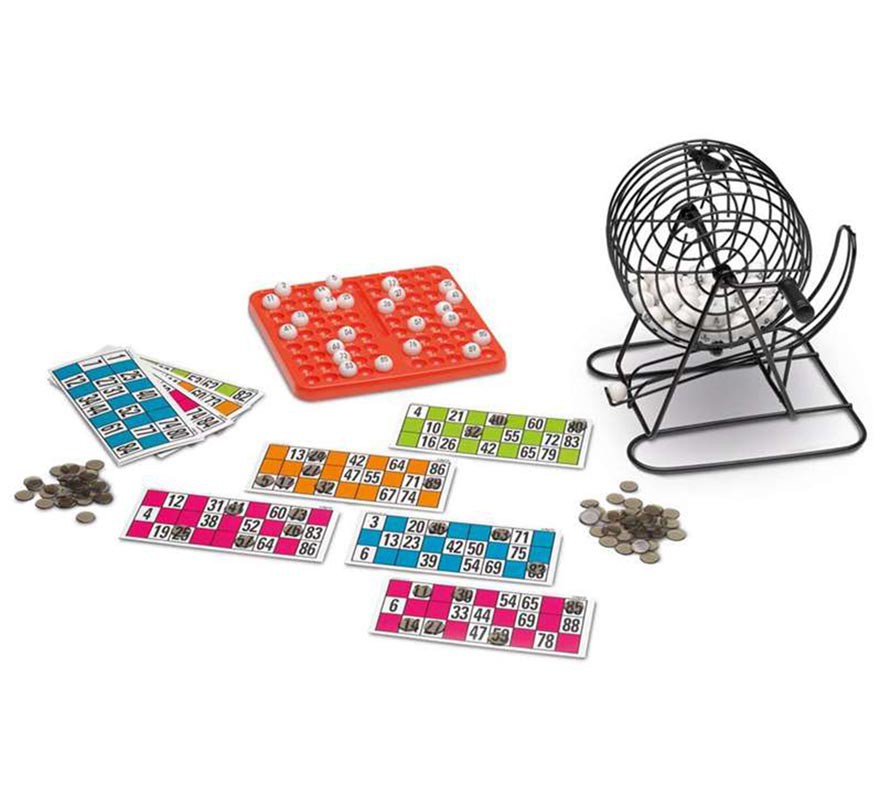 Bingo Clásico con Bombo y Cartones de 18,5X21X19,5 cm-B