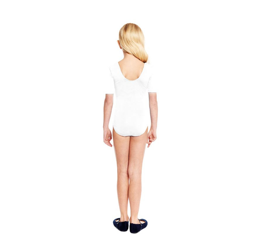 Body ou jersey branco de manga curta para menina-B