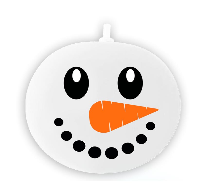 Saco com 5 balões de boneco de neve com luz-B