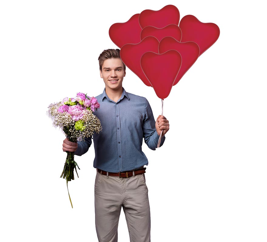 Bolsa de 10 Globos Corazón-B