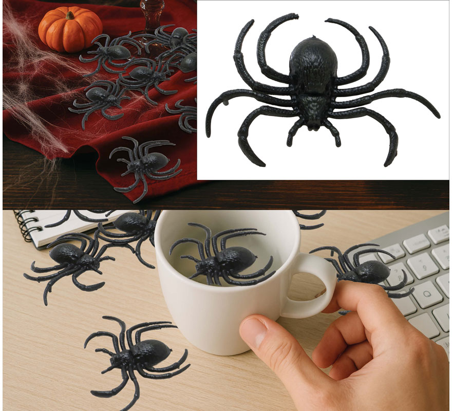 Bolsa de 12 Arañas de 7 cm-B