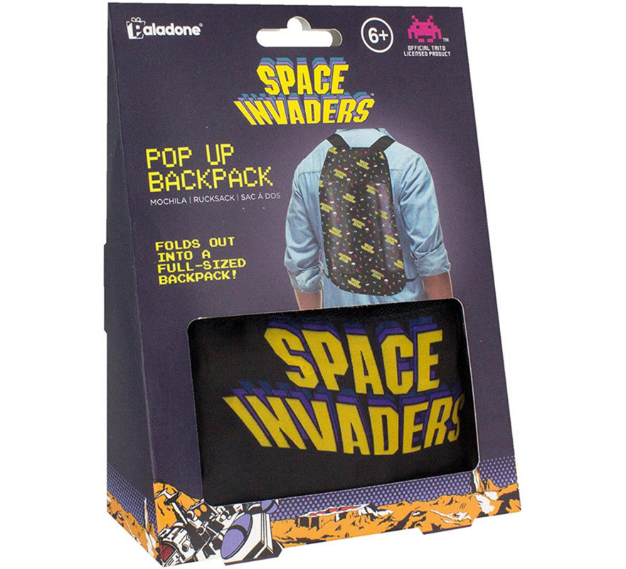 Bolsa Mochila Plegable Space Invaders-B