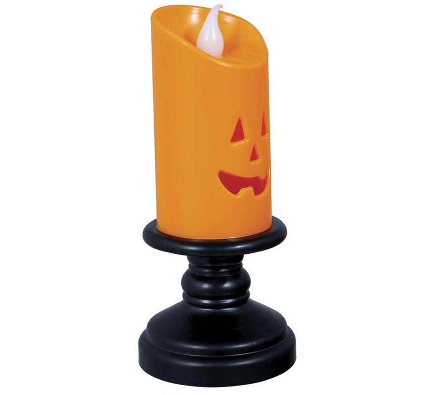 Scatola da 12 candele arancioni con luce da 12,5 cm-B