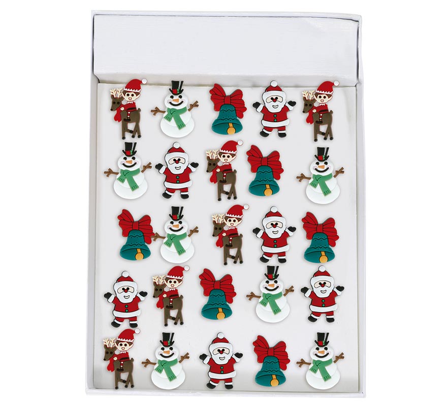 Box of 25 3.5cm Christmas Rings with Light-B