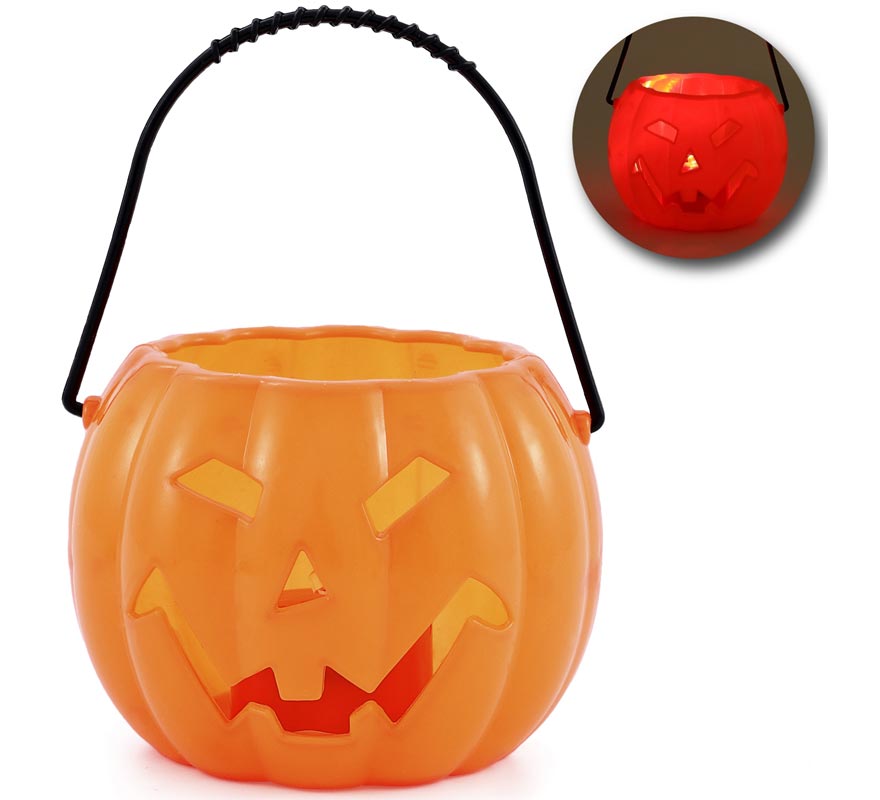 Abóbora com Luz e Som 8x10 cm-B Abóbora com Luz e Som 8x10 cm-B