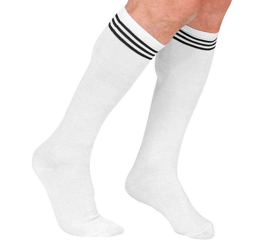 Chaussettes hautes athlétiques blanches pour femmes-B