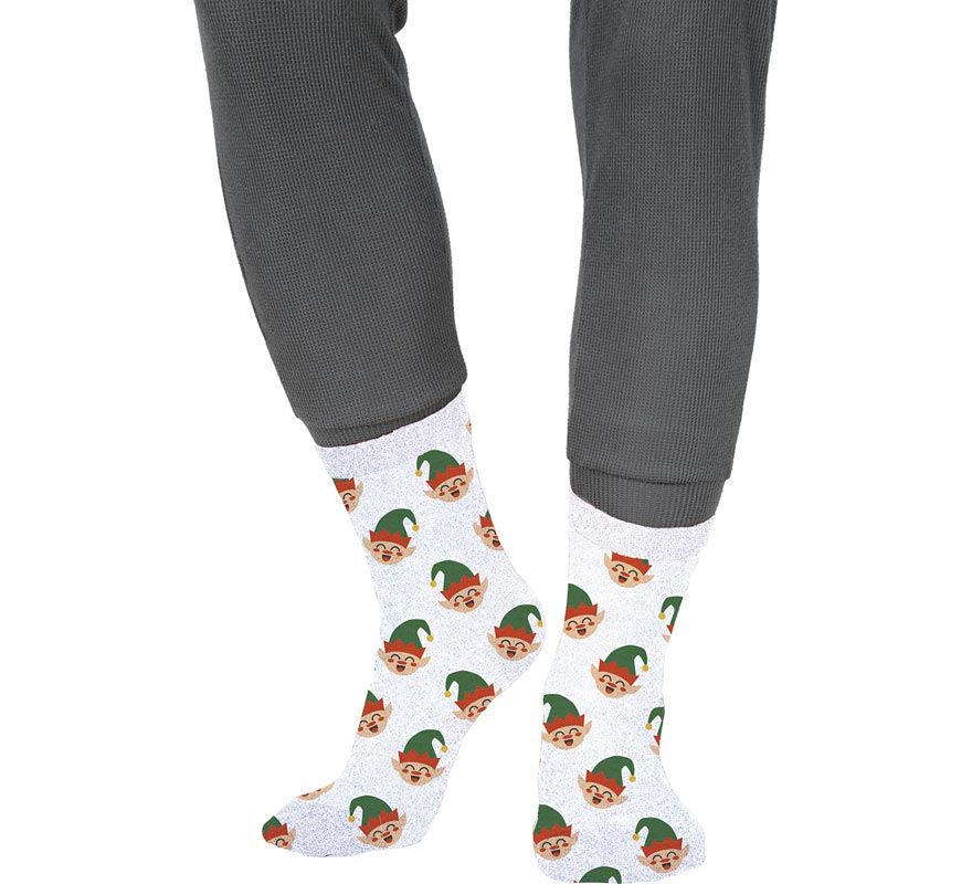 Chaussettes de Noël elfes à paillettes dans les tailles 22 à 41-B