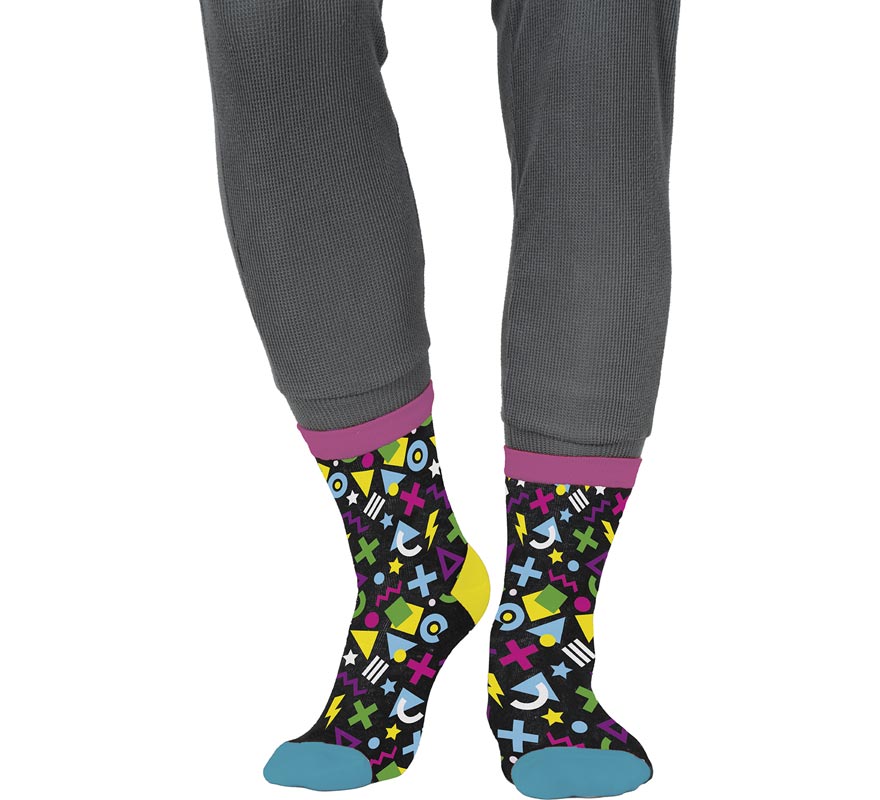 Calcetines negros Años 80 para adultos-B