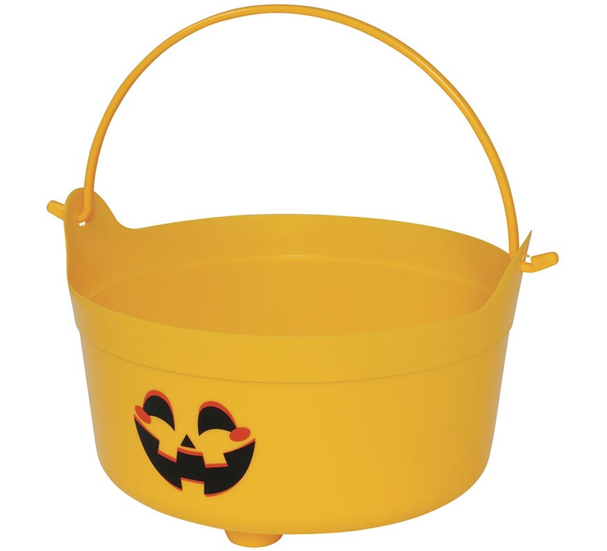 Orange Pumpkin Cauldron 24x23x15 cm-B