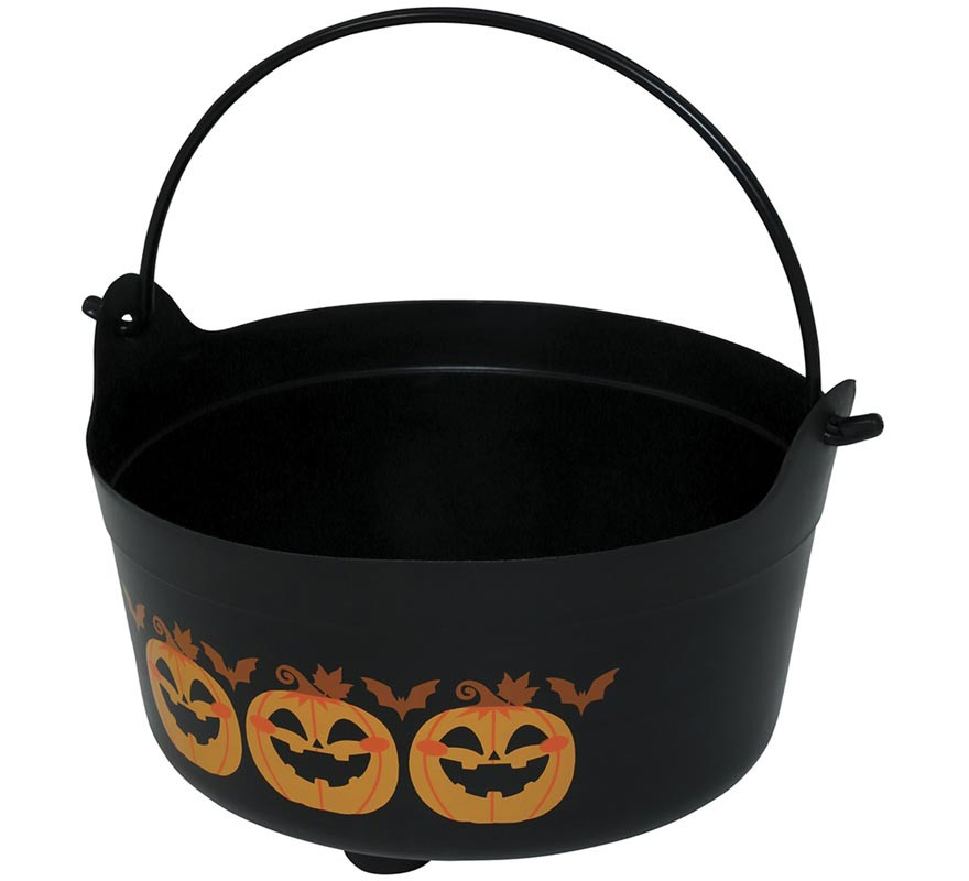 Black Pumpkin Cauldron 24x23x15 cm-B