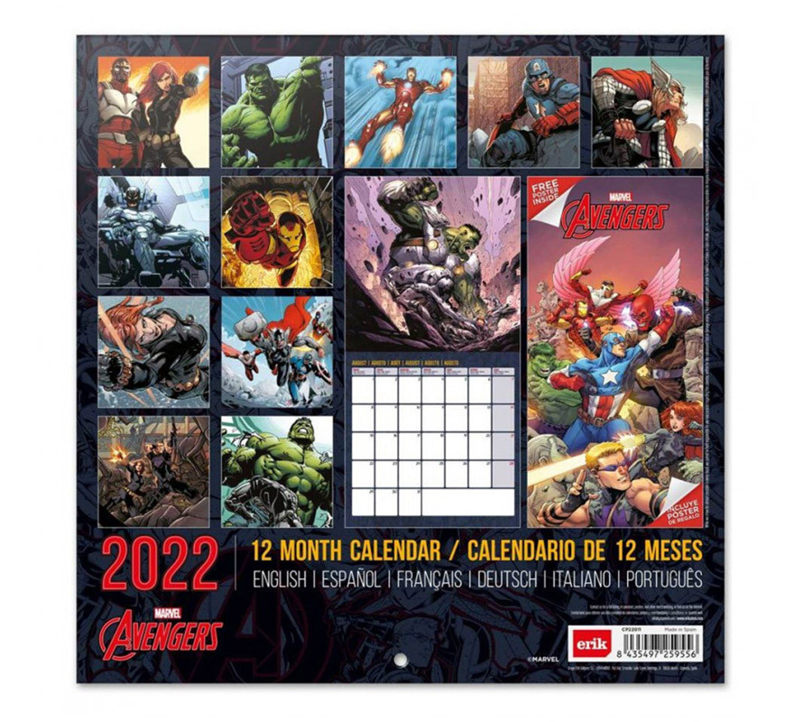 Wall calendar 2022 Avengers Marvel-B