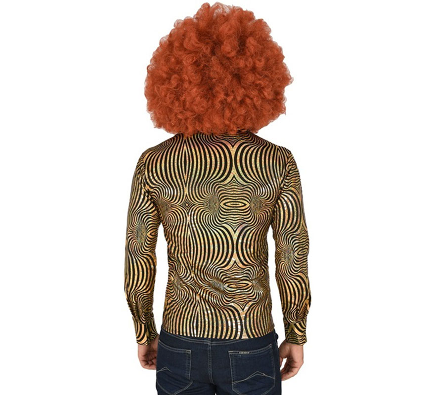 Men's Gold 70s Disco Shirt-B