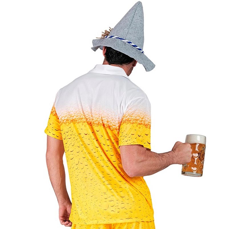 Men's Short-Sleeved Beer Shirt-B