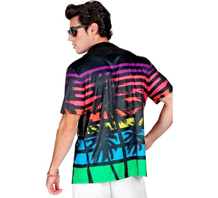 Men's 80s Hawaiian Short Sleeve Shirt-B