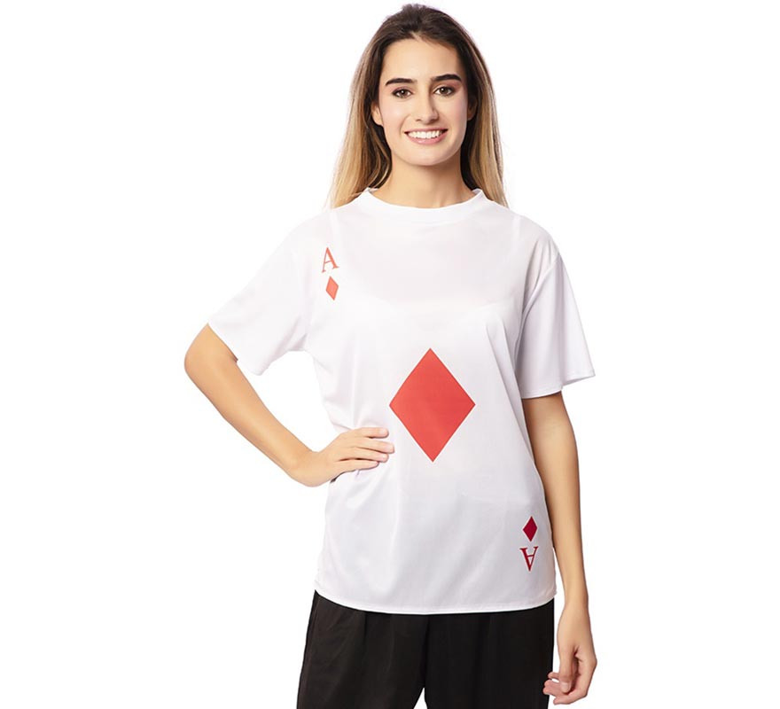 Ace of Diamonds weißes T-Shirt für Erwachsene-B