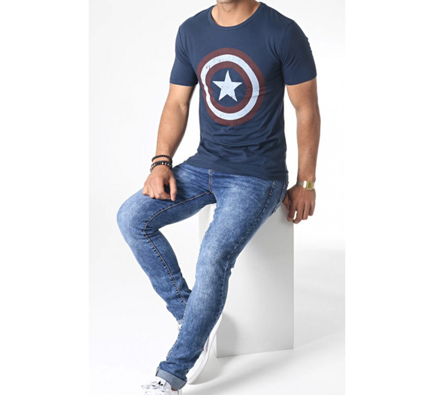 Camiseta Capitán América Vintage Marvel-B