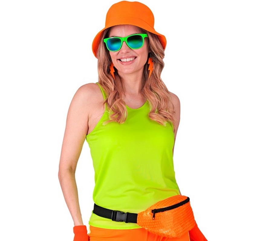 Women's Neon Green Tank Top-B