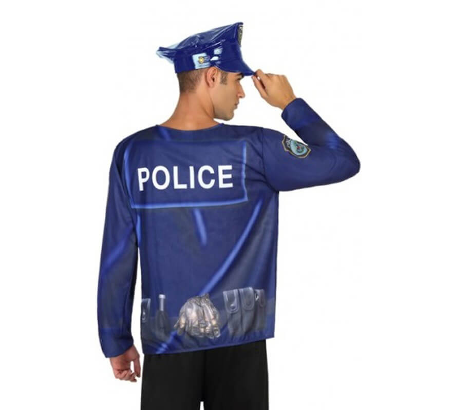 Camiseta disfraz de Policía para hombre-B
