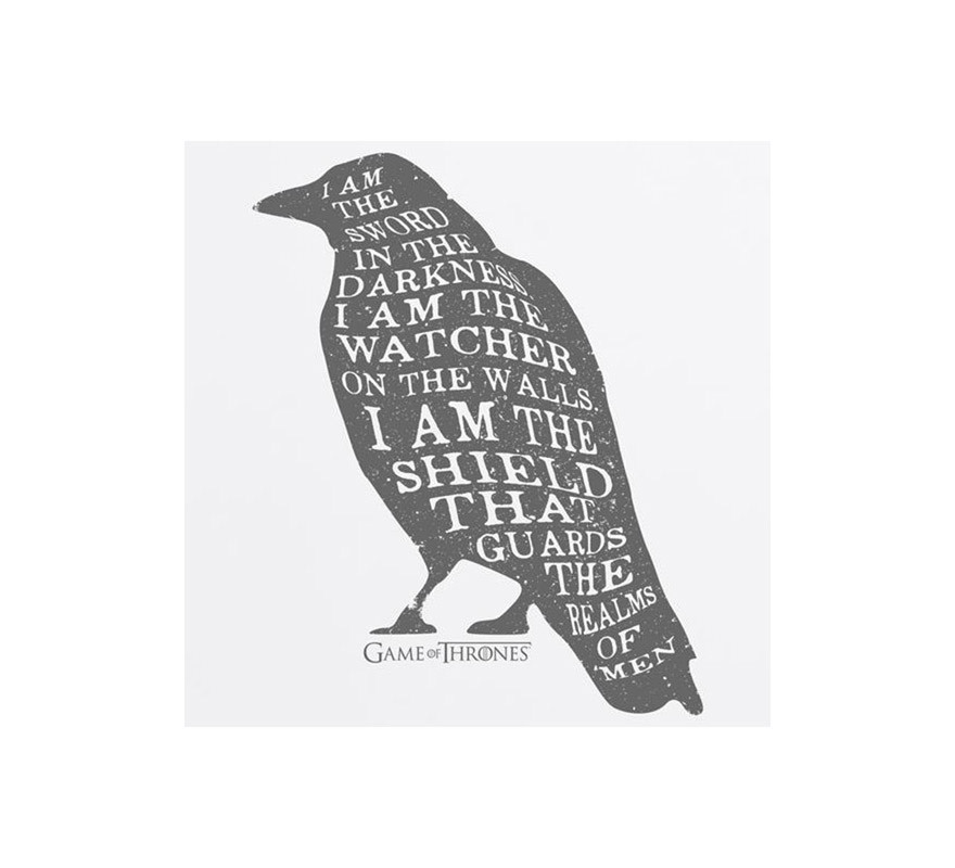 T-shirt Game of Thrones Raven Oath para adulto-B
