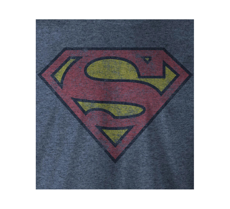 Camiseta vintage DC Comics com logotipo do Super-Homem-B