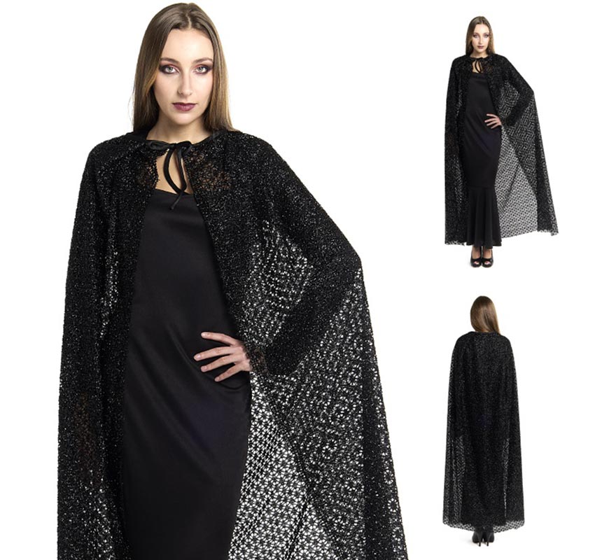 Capa preta vazada 140 cm-B Capa preta vazada 140 cm-B