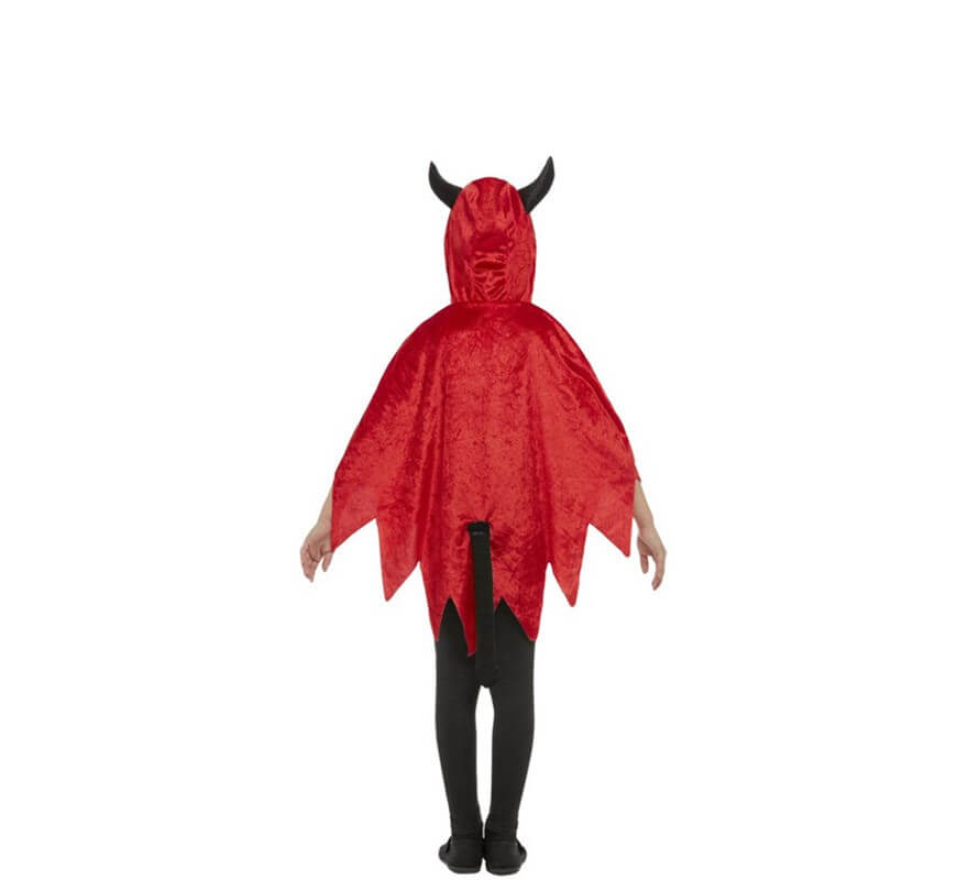 Capa con Capucha de Diablo Rojo para niños-B