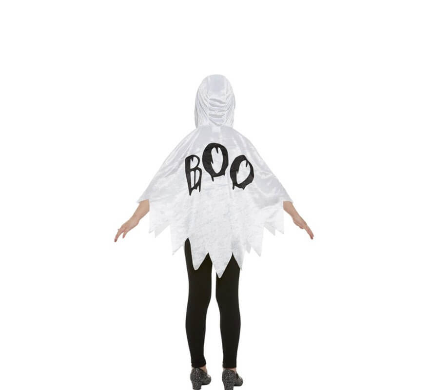 Capa con Capucha de Fantasma Blanco para niños-B
