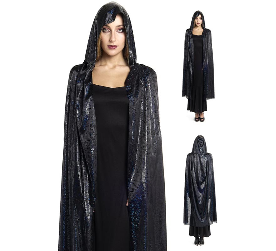 Capa preta com capuz de 120 cm-B Capa preta com capuz de 120 cm-B