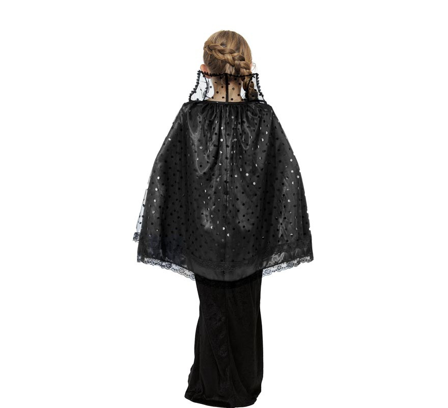 Black witch cape with child's collar-B