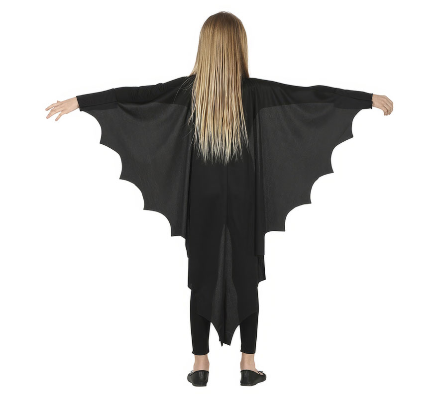 Schwarzes Fledermaus-Cape für Kinder-B