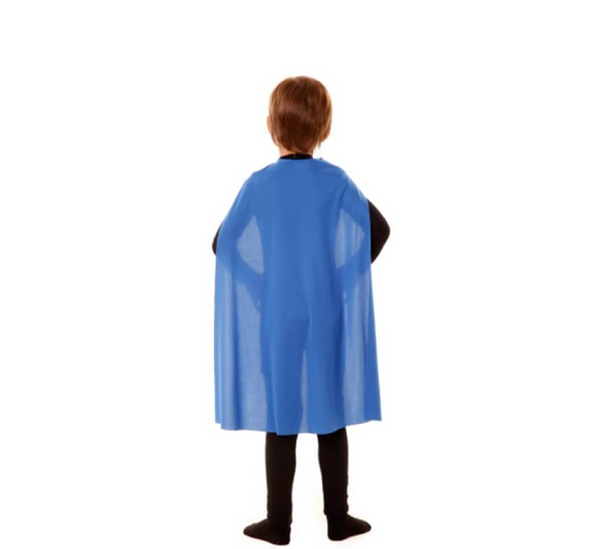 Capa Superhéroe Infantil Azul de 70 cm-B