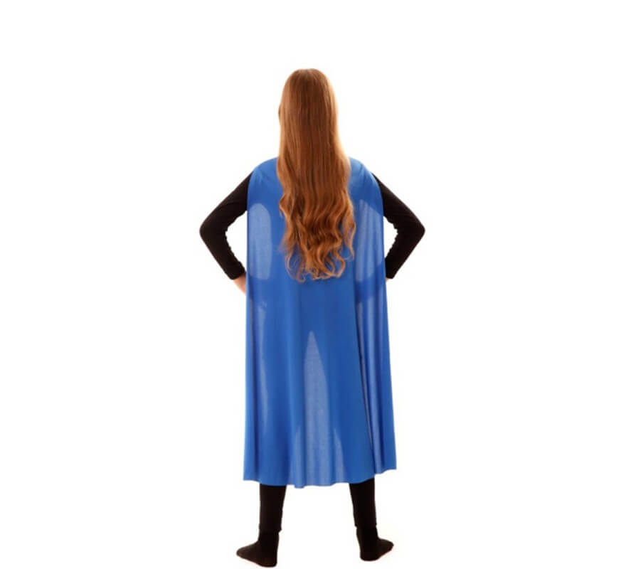 Capa Superhéroe Infantil Azul de 90 cm-B