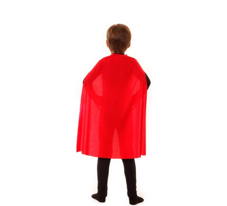 Capa Superhéroe Infantil Roja de 70 cm