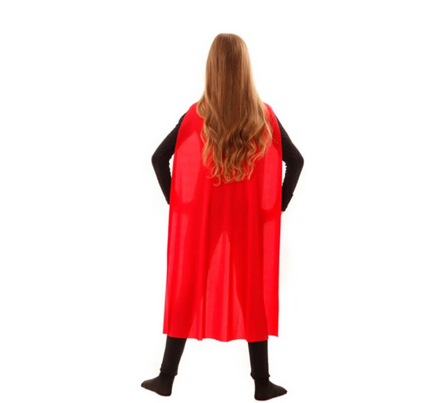 Manto de super-herói infantil vermelho de 90cm-B