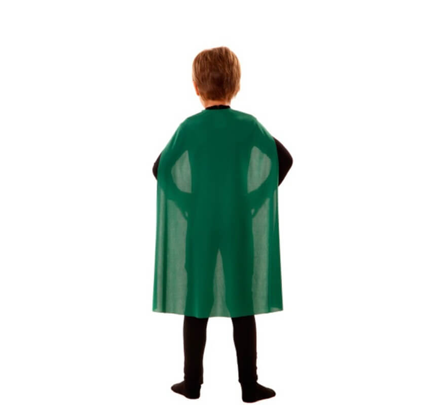 Capa Superhéroe Infantil Verde de 70 cm-B