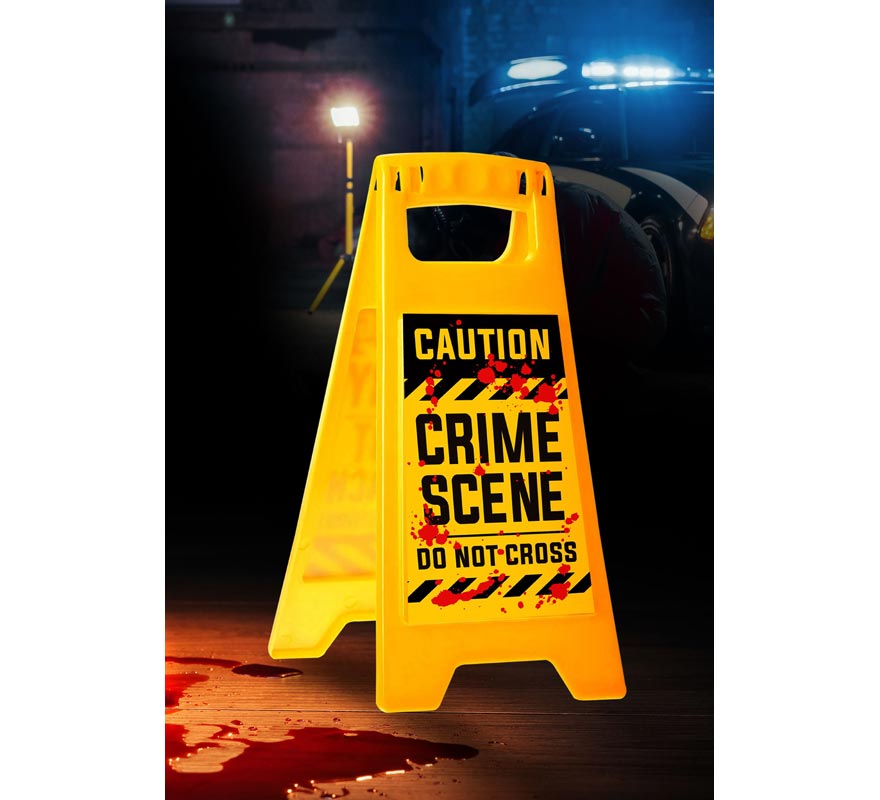 Cartaz '' Cuidado Cena do Crime'' 31x3,5x53 cm-B