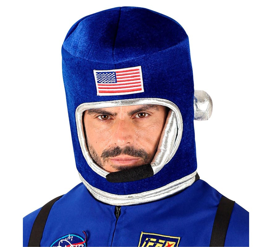 Casque d'astronaute spatial bleu pour adultes-B