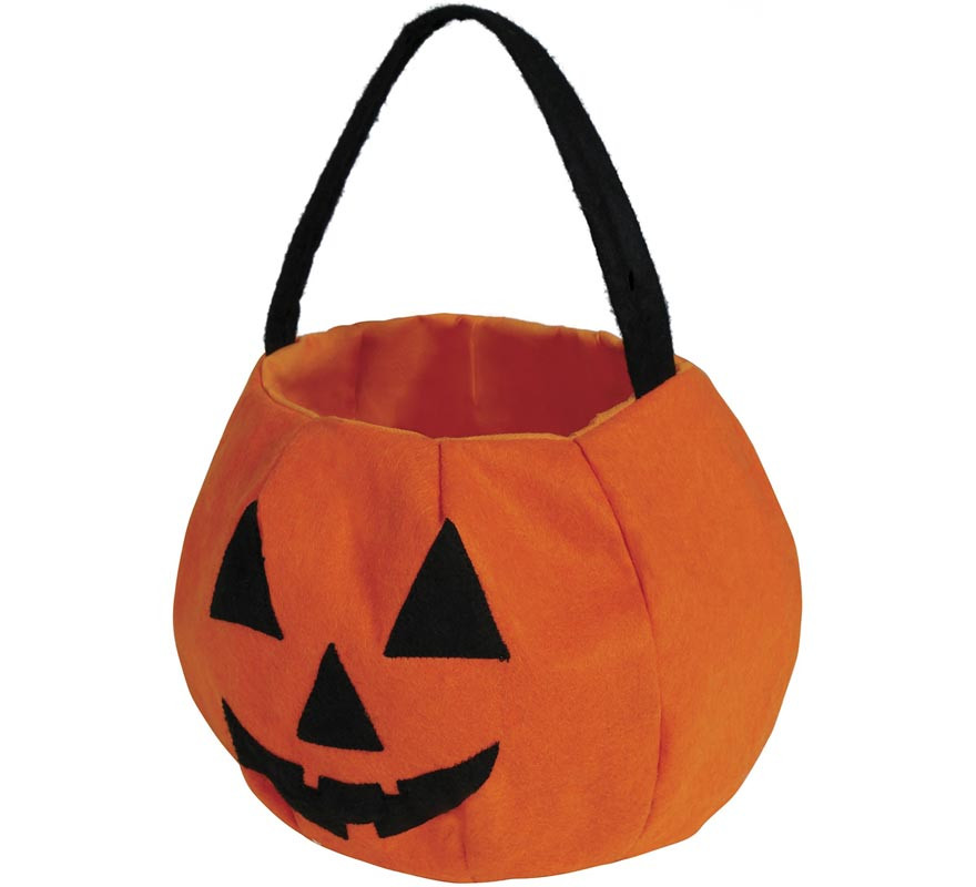 24x20cm Felt Pumpkin Basket-B