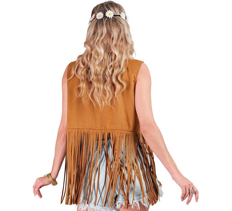 Brown Hippie Vest for Women-B