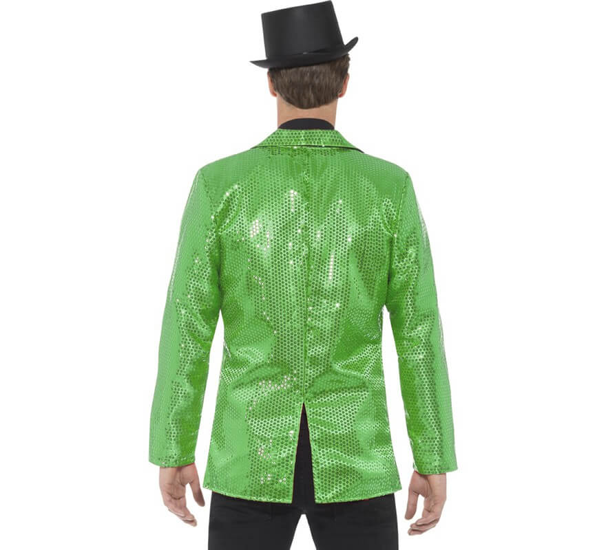 Grüne Jacke mit Pailletten für Männer-B
