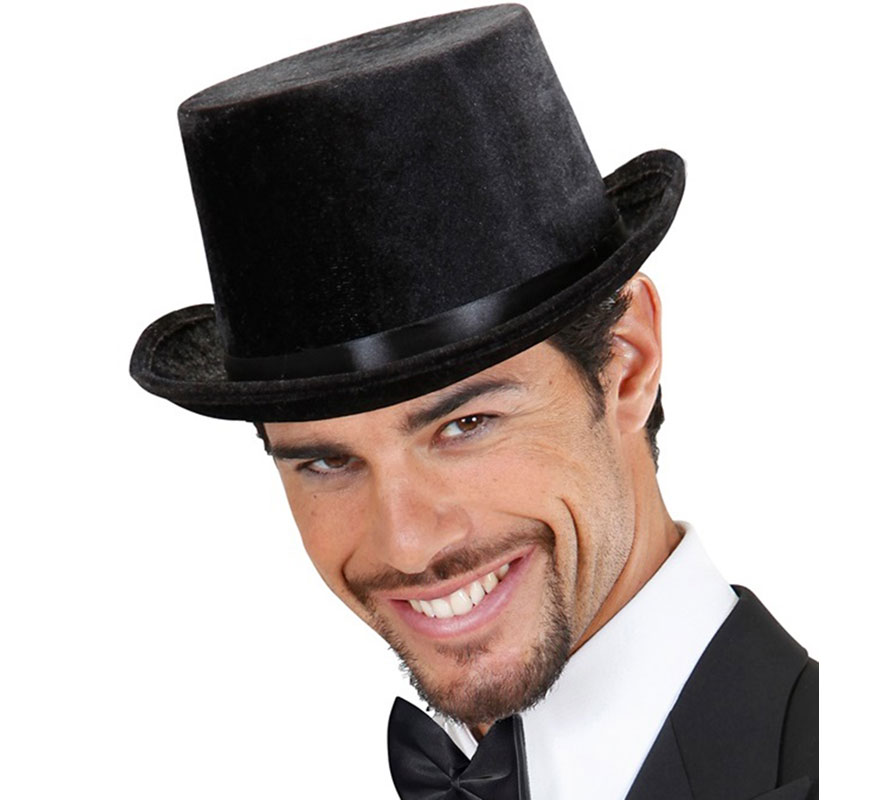 Black Velvet Wizard Top Hat-B