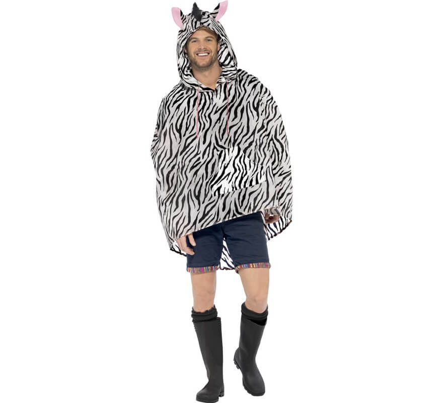 Zebra de poncho de festa de capa de chuva-B